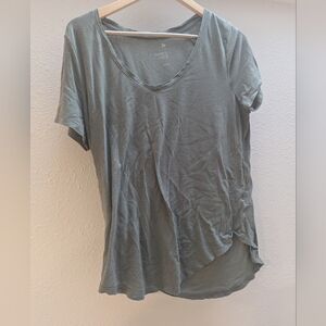 V-Neck Green Tee